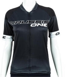 Crussis Női rövid ujjú biciklis felső Crussis ONE fekete/fehér S