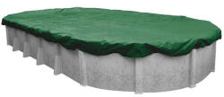  Téli védőtakaró, Supreme PE, ovális fémpalástos medencékhez, 4.5 x 9.0 m, zöld (AS-173006)