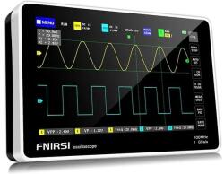 FNIRSI 1013D Digitális tabletes oszcilloszkóp 7"-os érintőképernyős TFT LCD kijelzővel, kétcsatornás, 100 MHz (1013D)
