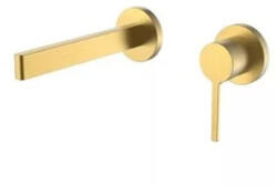 AREZZO design Falba süllyesztett csaptelep, Arezzo design Elegant mosdó csaptelep, szálcsiszolt arany AR-8095BG - mozaikkeramia