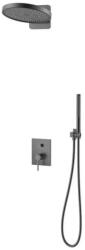 AREZZO design Falba süllyesztett csaptelep, Arezzo design Elegant zuhanyszett, gun metal AR-2095GM - mozaikkeramia