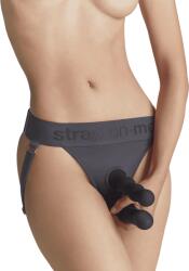 Strap On Me Универсальные стринги Strap-On-Me с двумя кольцами, серый