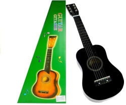 LEAN Toys Klasszikus Gitár Fából, Kockával Fekete 60 cm