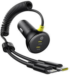 Baseus Cablu USB la Type-C Lightning Fast Charging 60W 5V/3A Negru