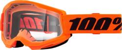  Ochelari cross atv 100% Strata 2 Neon Org, lentila transparenta, culoare rama portocaliu (26013480PE) - mxenduro