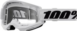  Ochelari cross atv 100% Strata 2 Junior White, lentila transparenta, culoare rama alb (26013508PE) - mxenduro