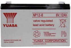 YUASA zselés akkumulátor, 6 V 12 Ah (NP12-6) (NP12-6)