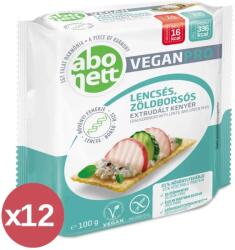 Abonett VeganPro extrudált kenyér lencsés-zöldborsós kínáló 12X100 g
