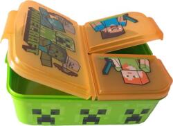 Stor Lunch Box for Kids STOR 40420 3 Compartments Minecraft (orange&green) (4599) (4599)