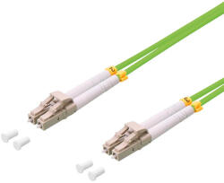 LogiLink Fiber Duplex Patch Kábel, OM5, 50/125, LC-LC, Lime Zöld, 20 m