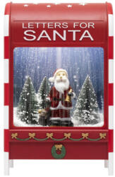 Somogyi Elektronic LFS400 zenélő, havazó postaláda, 4db hidegfehér SMD LED, műanyag, 8 karácsonyi dal, elemes tápellátás, beltéri kivitel - elektrosokk