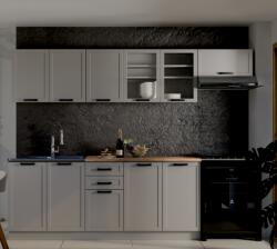 TEMPO KONDELA Konyhabútor, 2, 6 m, kasmír/wotan tölgy, ELGIA