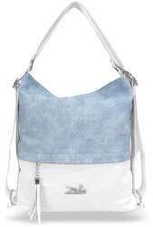 ZELLIA Női Válltáska/Hátizsáká Alakítható 24040 Jeans Blue-Fehér (ZLK-24040-57814483)