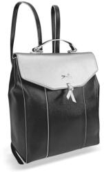 ZELLIA Női Hátizsák 16010 Fekete-Ezüst (ZLK-16010-36585038)