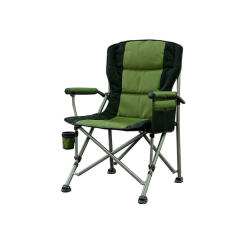 Leziter Comfort Plus karfás horgász szék pohártartóval zöld (YF-02-GREEN) - snaigeshop