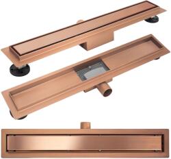 Rea Neox, rozsdamentes acél zuhanylefolyó 50 cm, 2 az 1-ben, matt réz, REA-G4896 (REA-G4896)