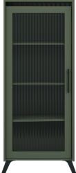 TEMPO KONDELA Vitrină, verde smoke/negru, LONGY REG1W Comoda