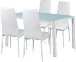 Leziter Liana 4+1 étkező garnitúra fehér (LUAV140W_MDC-001-White_4) - stuxi