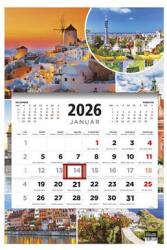 TopTimer Naptár, speditőr, három hónapos, egy tömbös, TOPTIMER, Városok (NSPED8113U) - iroda24