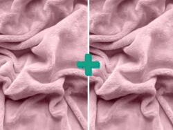  2x Cocolino microplus cu elastic SOFT 90x200 cm roz