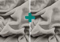  2x Cearsaf Cocolino microplus cu elastic SOFT 90x200 cm gri deschis