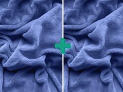  2x Cocolino microplus cu elastic SOFT 90x200 cm albastru