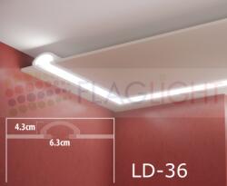  Ld-36 Декоративен профил за скрито led осветление ► 2метра (ld36)