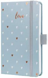 Sigel Jolie határidőnapló, 2026, 9, 5x15 cm, heti, Love, szürke (J6334)