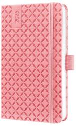 Sigel Jolie határidőnapló, 2026, 9, 5x15 cm, heti, rózsaszín (J6110)