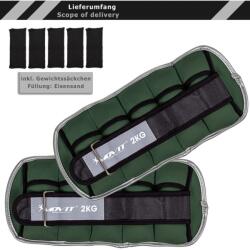 MOVIT Neoprén fényvisszaverő terhelő súly 2 x 2 kg oliva (20040988) - gorillasports