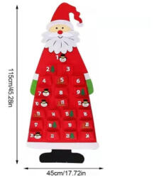  Falra akasztható Mikulás adventi naptár - vegyesbolt