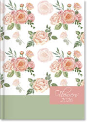 PD Period Flowers Határidőnapló B/6 Heti Green 2026 (P41144502)