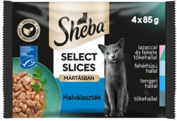 Sheba Halas válogatás szószban Alutasakos macskaeledel 4x85g DJ20F/FD55J - tenyesztoitap