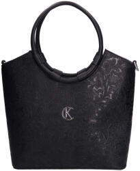 Karen rostbőr táska 1722 fekete virág