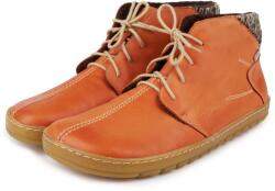 Vlnka Kiska női barefoot bőr bokacsizma, narancssárga felnőtt cipő méret 37