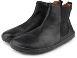 Vlnka Kea férfi barefoot bőr bokacsizma, fekete felnőtt cipő méret 45