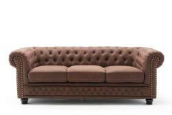 Chesterfield Design 3-személyes ülőgarnitúra Chesterfield II 205 cm antik barna