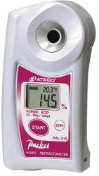 ATAGO PAL-31S digitális refraktométer hangyasav vizes oldat (0, 0-90, 0%) mérésére, 100 mérés rögzítése, NFC adatátvitel (4431)
