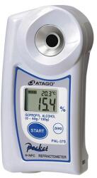 ATAGO PAL-37S digitális refraktométer izopropil-alkohol, izopropanol vizes oldat (0, 0-60, 0%, g/100g) mérésére, 100 mérés rögzítése, NFC adatátvitel (4437)