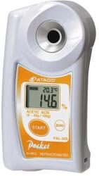 ATAGO PAL-30S digitális refraktométer ecetsav vizes oldat (0, 0-20, 0%) mérésére, 100 mérés rögzítése, NFC adatátvitel (4430)