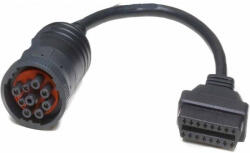  9 Pin deutsch J1939 (Female) to OBD OBD2 (Female) Adapter teherautó diagnosztikai átalakító kábel