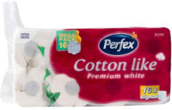 BSW Perfex Cotton Like wc papír 16 tekercs 3réteg - delfinbuvar