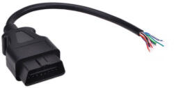  Szerelhető OBD 2-es kábel 16pin-es apa csatlakozóval és nyitott kábelvéggel