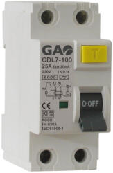 GAO 5932H Fi relé 2P 40A 30mA, 230V~ , fehér (5932H)