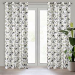 Takoy Puha bársony sötétítő függöny MELISA gesztenyelevél-mintával 140 x 250 cm