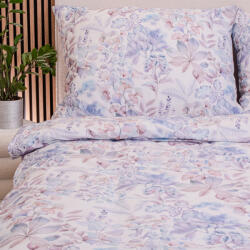 Takoy Lenjerie de pat din bumbac 140x200 cm set frunze violet Lenjerie de pat