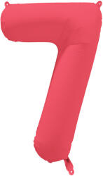 riethmüller Számos lufi 34" 86cm óriás neon piros (rózsaszín) fólia szám, számjegy 7-es, (LUFI722422)