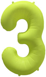 riethmüller Számos lufi 34" 86cm óriás neon sárga fólia szám, számjegy 3-as, (LUFI667183)