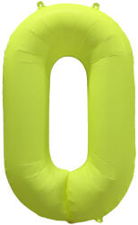 riethmüller Számos lufi 34" 86cm óriás neon sárga szám, számjegy 0, (LUFI769124)