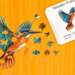 Tüzes jégmadár fa puzzle L Papír doboz